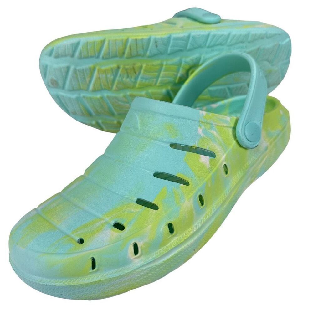 Rugged Shark Tie-die Green EVA Clogs Women’s Size 8 - Picture 9 of 9